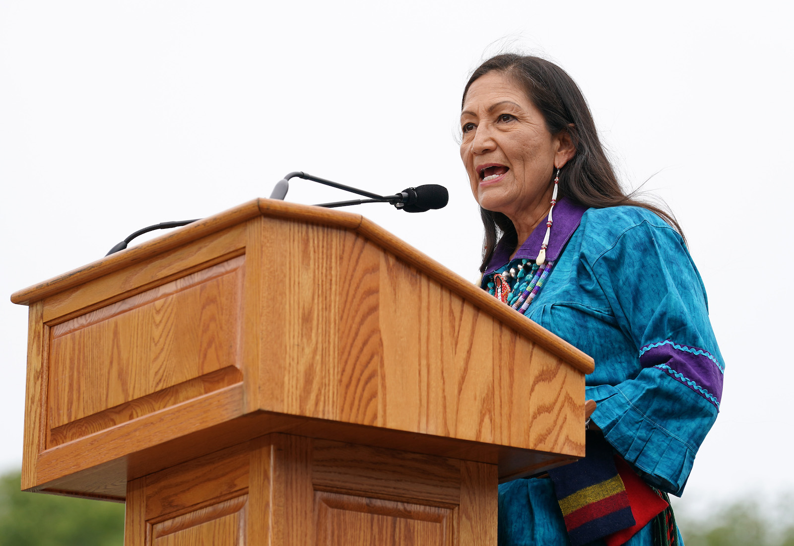 Deb Haaland speaks at in Washington, D.C.