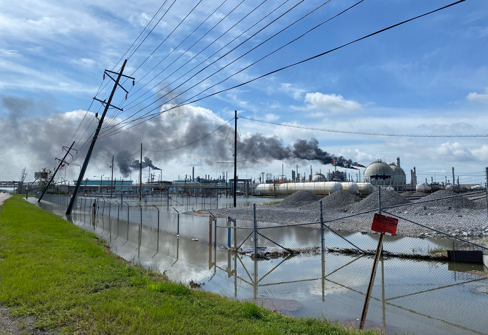 Flooded area outside of Shell Norco Facility