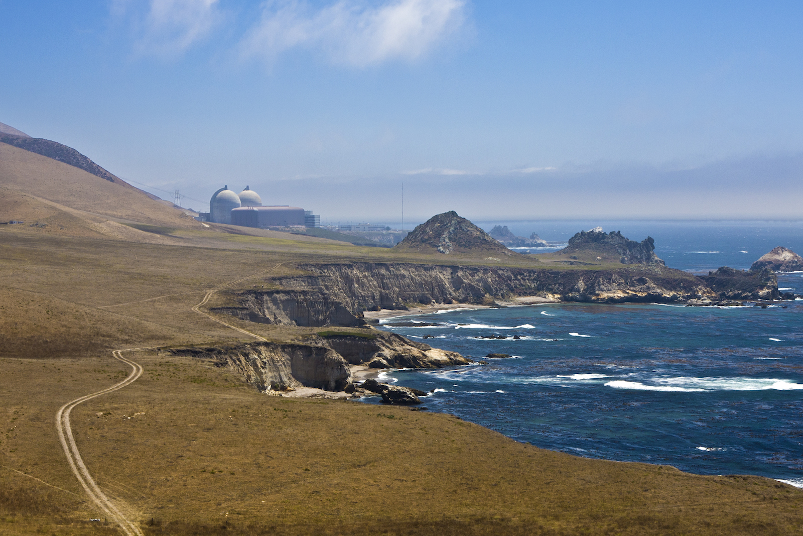 Coastline view of the Diablo Canyon nuclear power plant