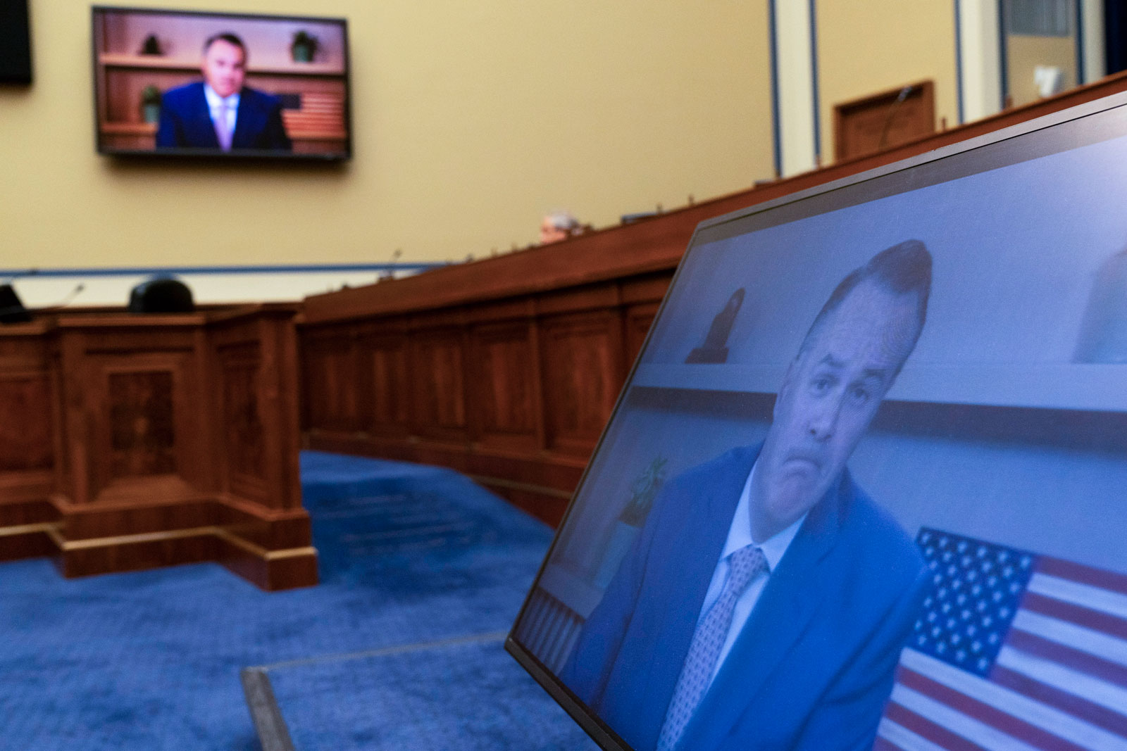 President of the American Petroleum Institute testifying via computer