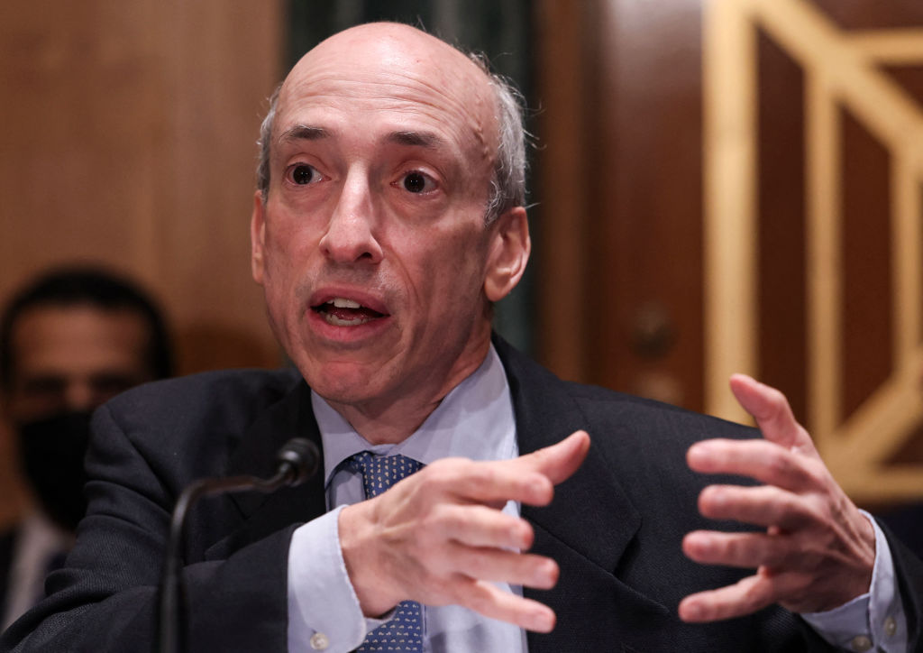 SEC chair Gary Gensler at Senate hearing