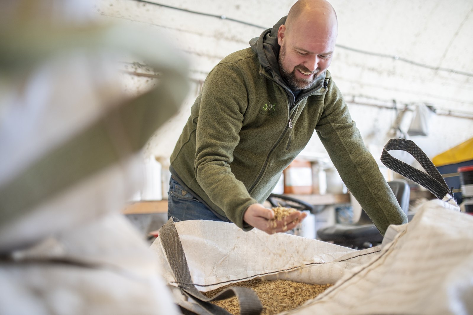 Joel VanderSchaaf planted Kernza to primarily help restore soil health to his threadbare fields, but he also harvests the wheat-like grain.