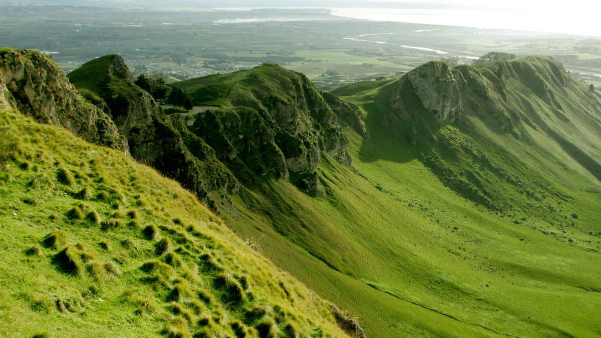 The Sacred Maori mountain of Te Mata peak in the Hawkes bay of New Zealand.