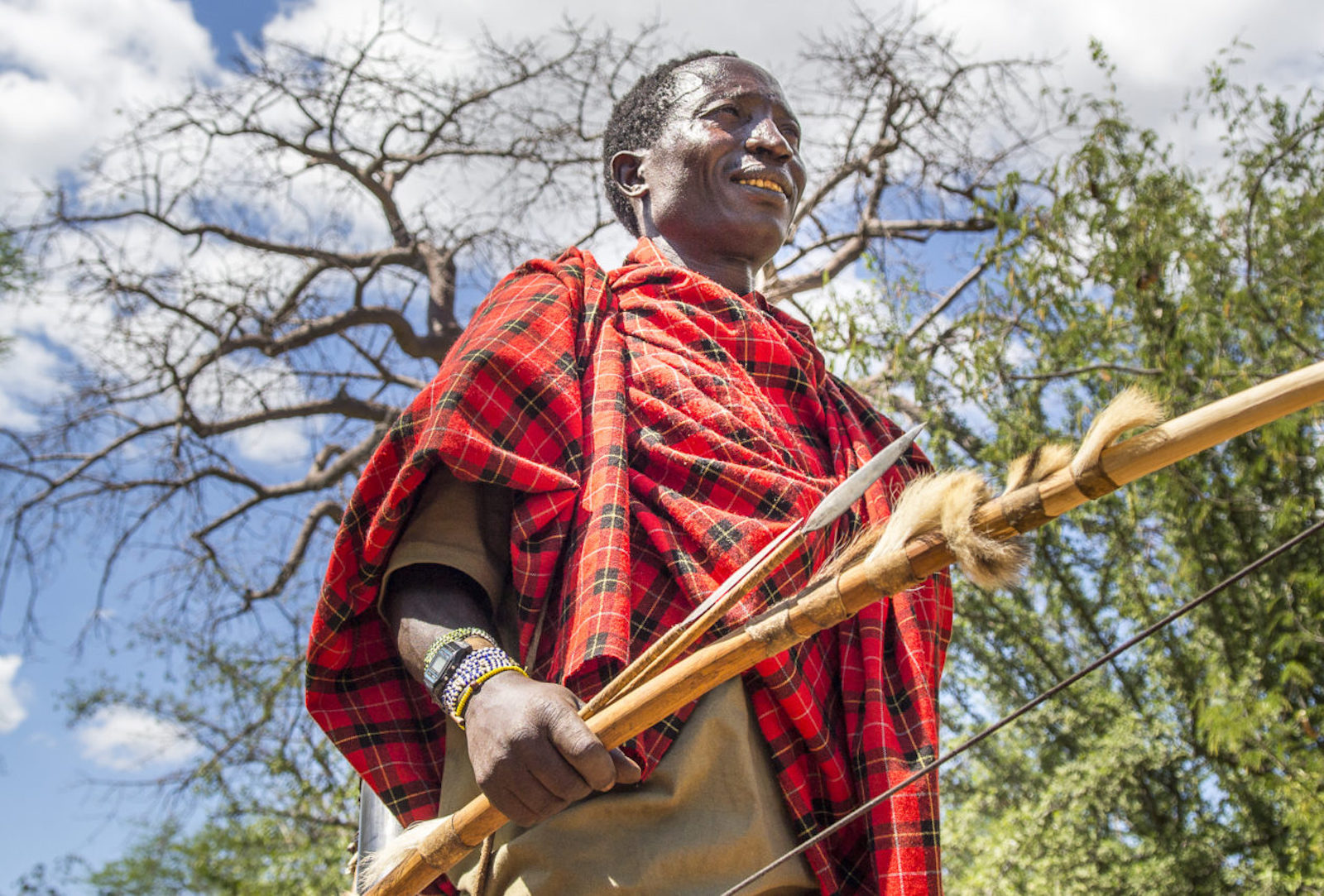 A Hadza scout on patrol.