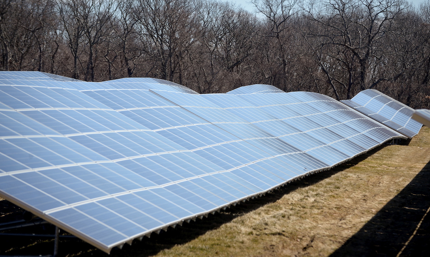 solar panels going into the distance