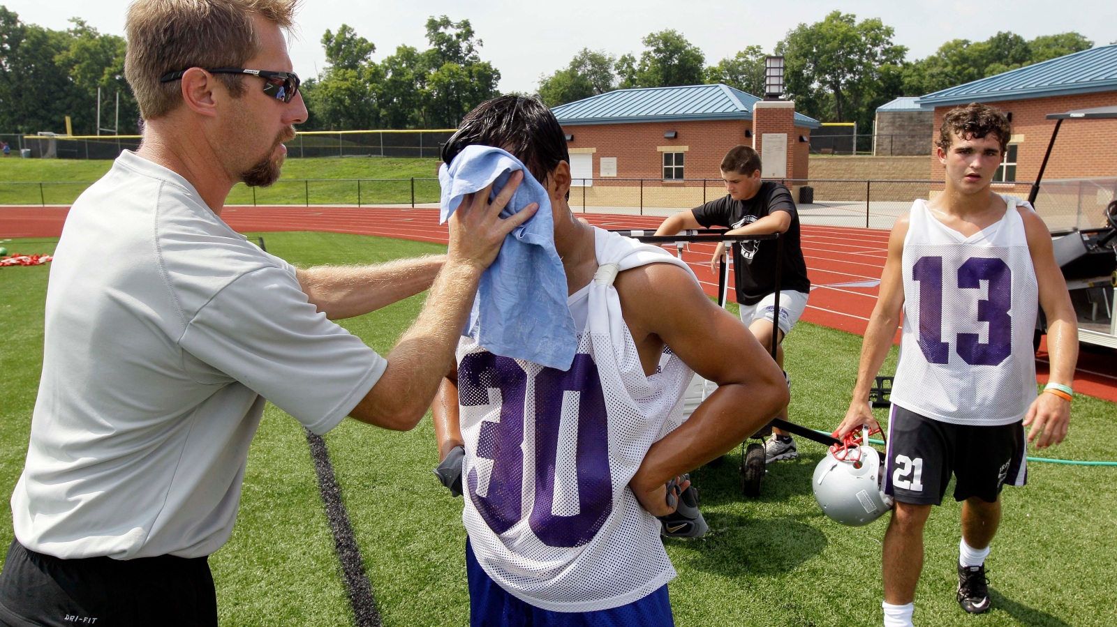 Football heat wave Nashville Tennessee student athlete