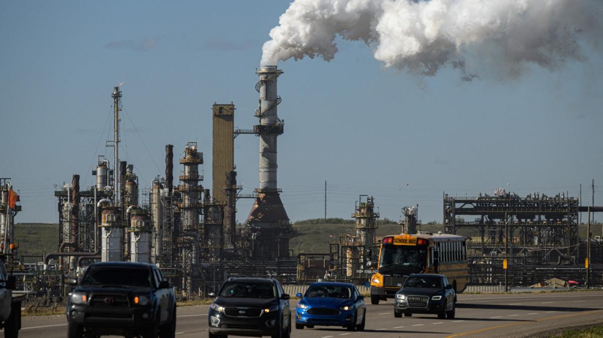 A Syncrude oil sands mining facility near Fort McKay, Alberta