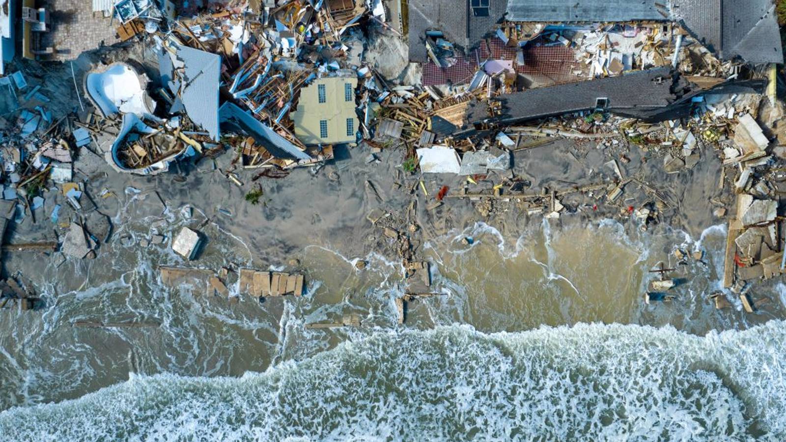 Damage from Hurricane Nicole in Daytona Beach, FL