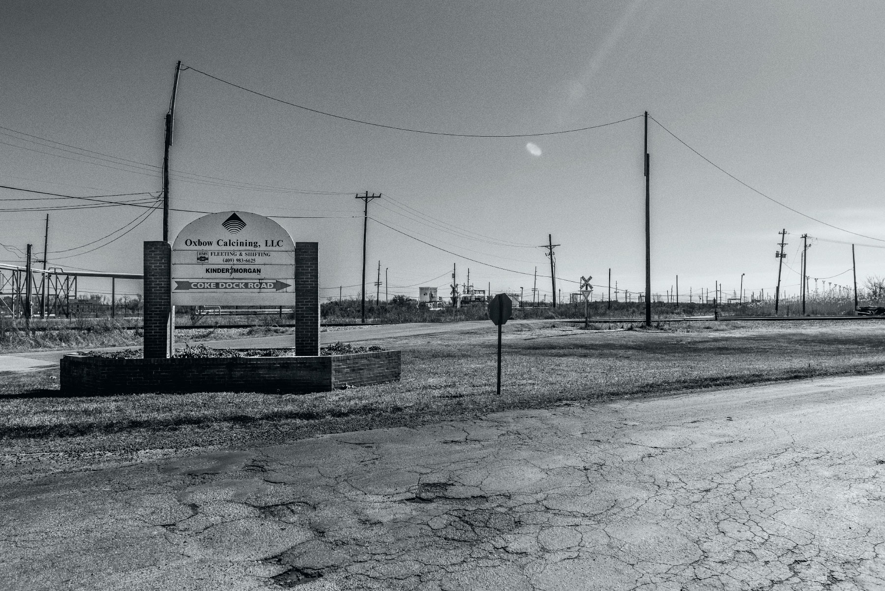 Entrance to chemical plant in Port Arthur Texas