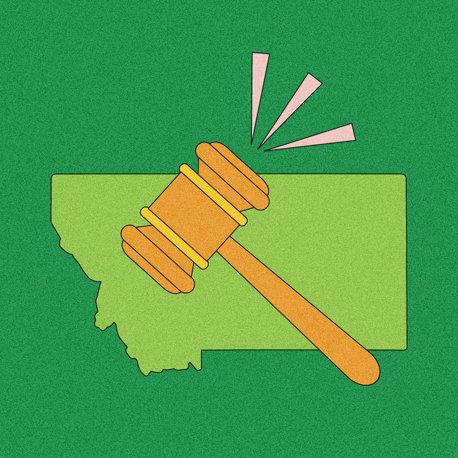 Illustration of gavel on top of Montana