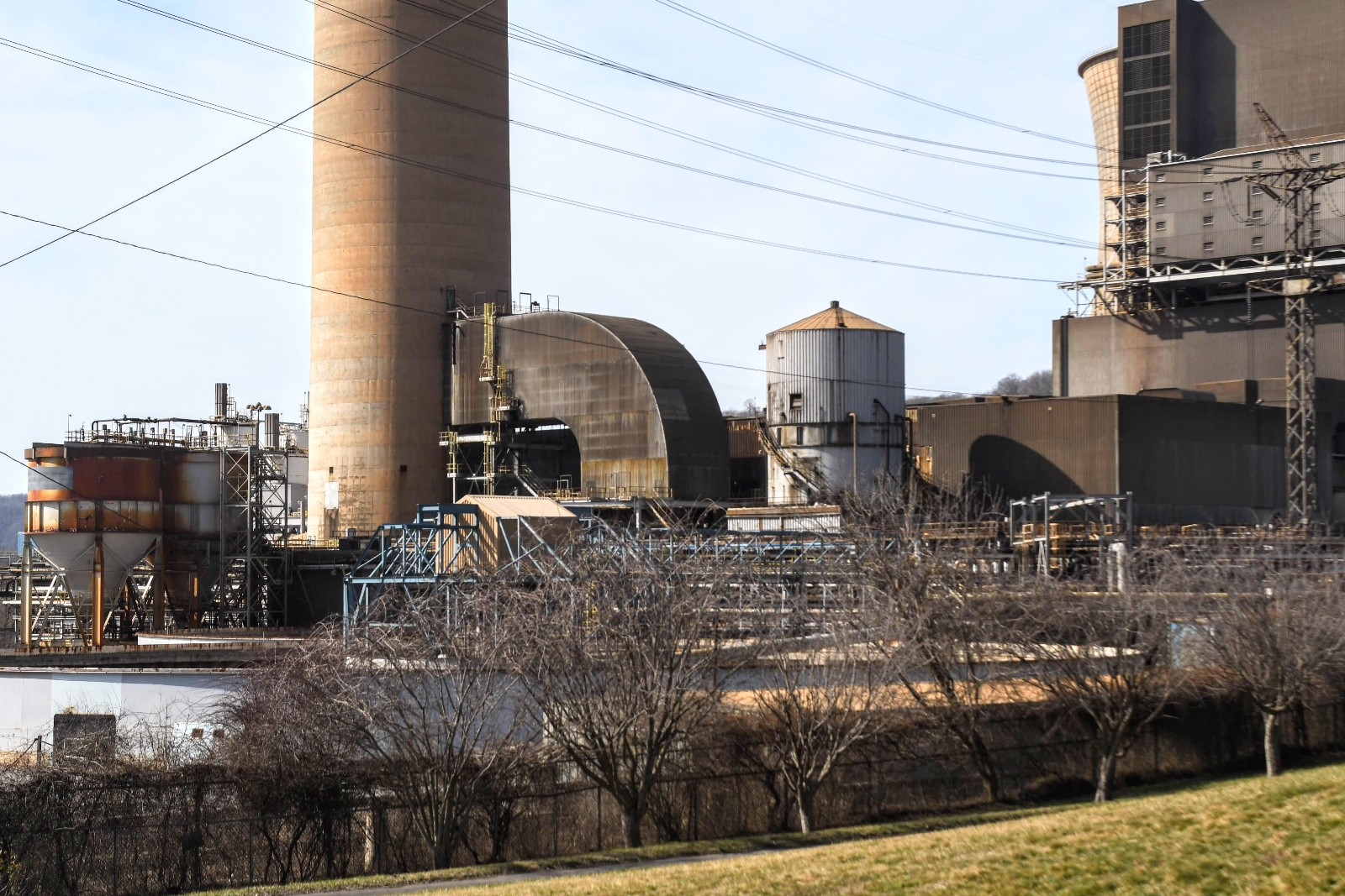 The view of an industrial facility.