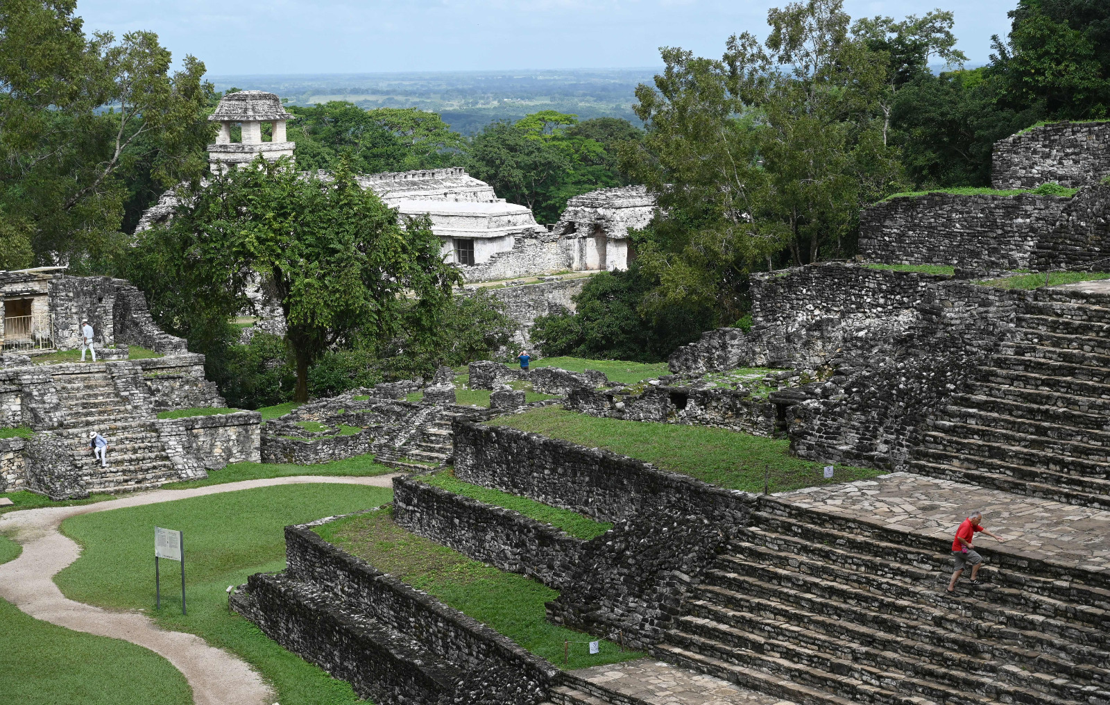 Photo of grassy, stone ruins.