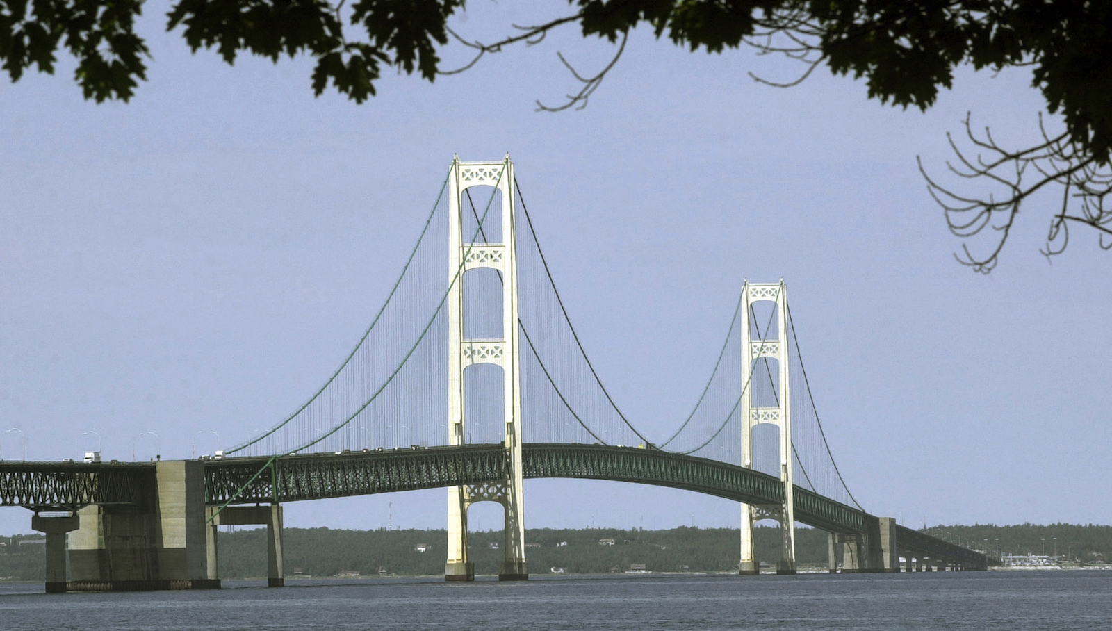 A bridge spanning water.