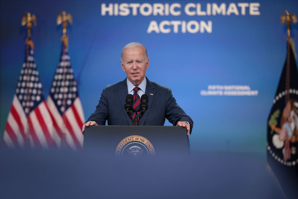 President Biden at a podium