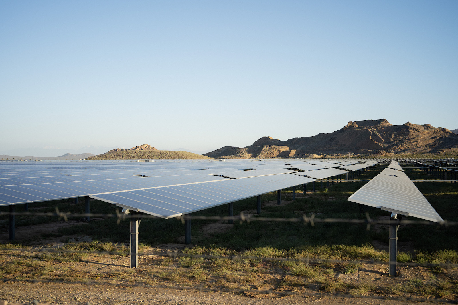 solar panels on the ground