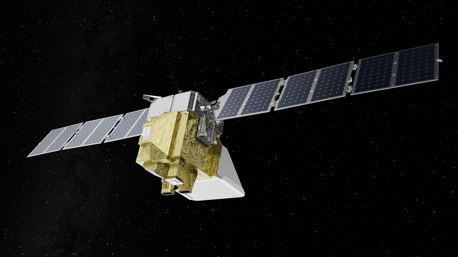 rendering of a satellite